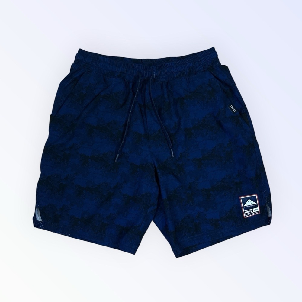 UNRL x Folds Of Honor Stride Shorts Mens NAVY CAMO Size MEDIUM